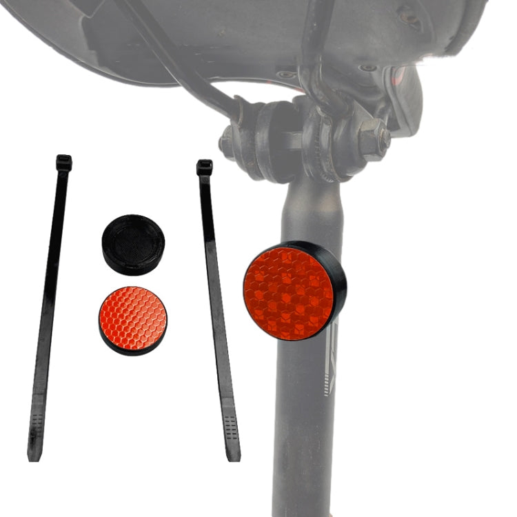 Mountain Bike Reflector Tail Light Anti-theft Tracking Locator Hidden Bracket  For AirTag 2nd Gen / AirTag 1st Gen, Reflector  Red, Reflector White