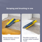Hard Bristle Crevice  Brush Long Handle Floor Brush Wiper,Style:, 2-section Rod, 3-section Rod
