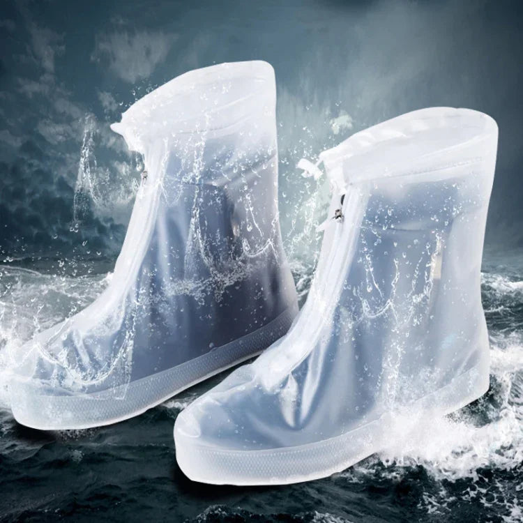 1 Pair Rainy Outdoor Anti-Skid Waterproof Shoe Cover Thickening Repetitive Use Shoe Cover, S, M, L, XL, XXL, XXXL