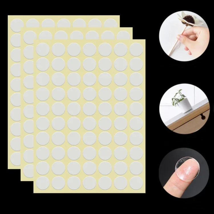 Round Transparent Double-Sided Adhesive Tape Waterproof Traceless Acrylic Glue, 50pcs/sheet 25x0.5mm