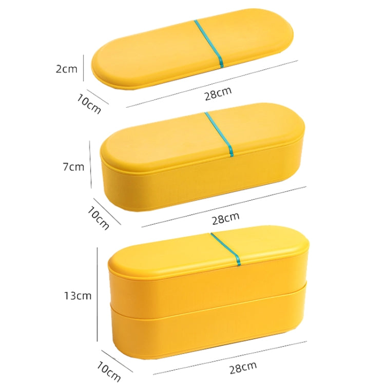 Household Battery Storage Box Data Cable Charger Storage Organizer Box, Blue Single Layer, Gray White Double Layer