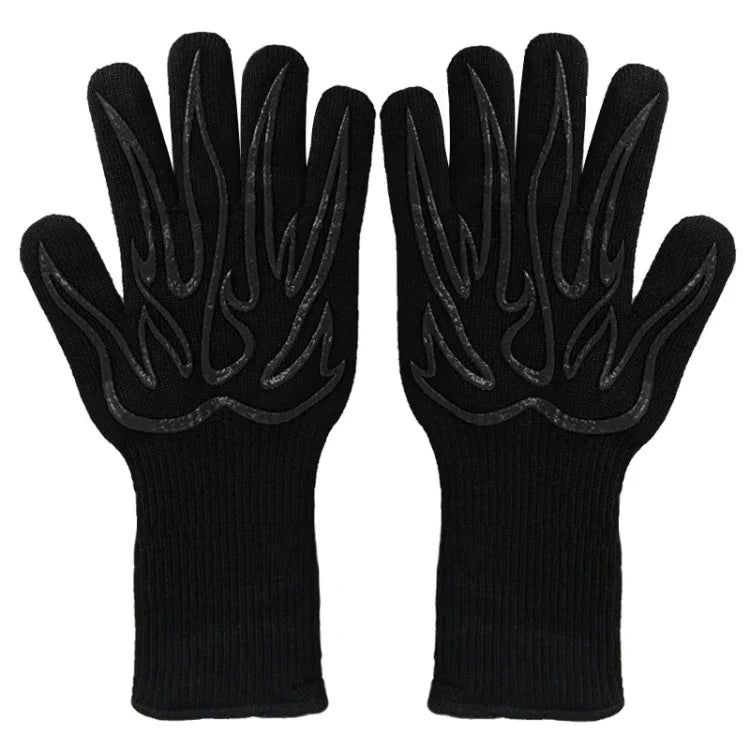 1 Pair High Temperature Resistant Silicone BBQ Gloves  Anti-Scalding Gloves, BBQ Red, BBQ Black, BBQ Blue, Big Flame Red, Big  Flame Black, Big Flame Blue, Flame Dots Red, Flame Dots  Black, Flame Dots  Blue, BBQ Flame Red, BBQ Flame Black             ...