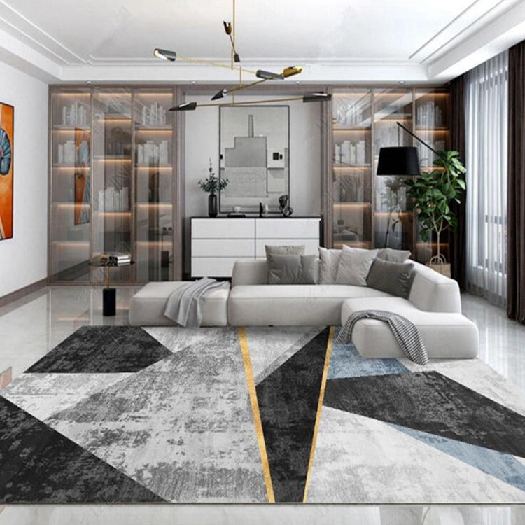Modern Abstract Geometric Living Room Rug Coffee Table Cushion, 50x80cm, 60x90cm