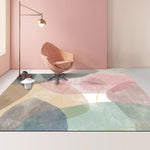 Modern Abstract Geometric Living Room Rug Coffee Table Cushion, 80x120cm, 80x160cm