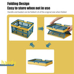Foldable Picnic Basket Supermarket Shopping Basket,Size: 25x30.5x44cm, Green Coffee, Blue Gray, Coffee With Beige
