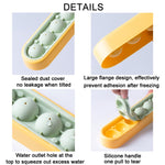 Homemade Quick Frozen Ice Cube Storage Silicone Mold, Yellow Green, Gray Yellow