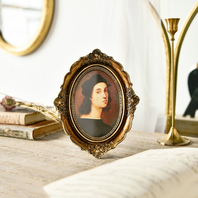 Retro Imitation Wood Home Decor Photo Frames, Spec:, Square-6 inches, Square-7 inches, Arched-6 inches, Arched-7 inches, Oval-6 inches, Oval-7 inches, Bow Round Box, A Model, B Model