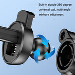 2PCS JQ006 Snap Universal Rotating Car Air Outlet Phone Holder, Dark Black, Light Green, Cherry Pink