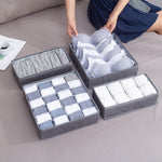 Foldable Drawer Clothes Storage Box, Spec:, 24 Grids (Gray), 24 Grids (Linen), 24 Grids (Red), 24 Grids (Green), 7 Grids (Gray), 7 Grids (Linen), 7 Grids (Red), 7 Grids (Green), 8 Grids (Gray), 8 Grids (Linen), 8 Grids (Red), 8 Grids (Green)
