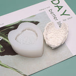Heart Shaped Angel Wings Silicone Mold Baking Ice Cream Candle Aromatherapy Mold, L, S