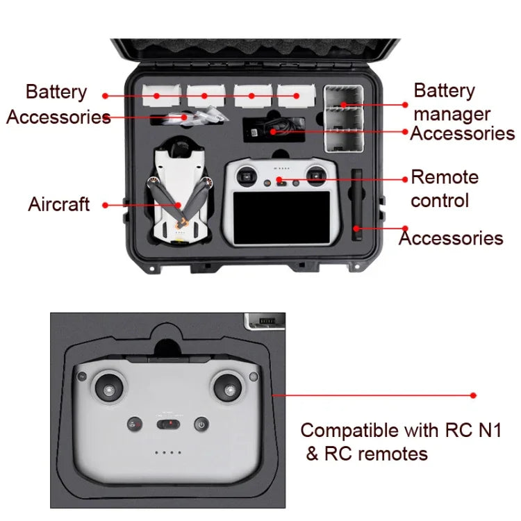 Waterproof Storage Box Carrying Protective Box for DJI Mini 3 Pro, Style 2