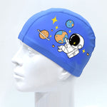 Cute Cartoon High Elastic Children PU Waterproof Swimming Cap