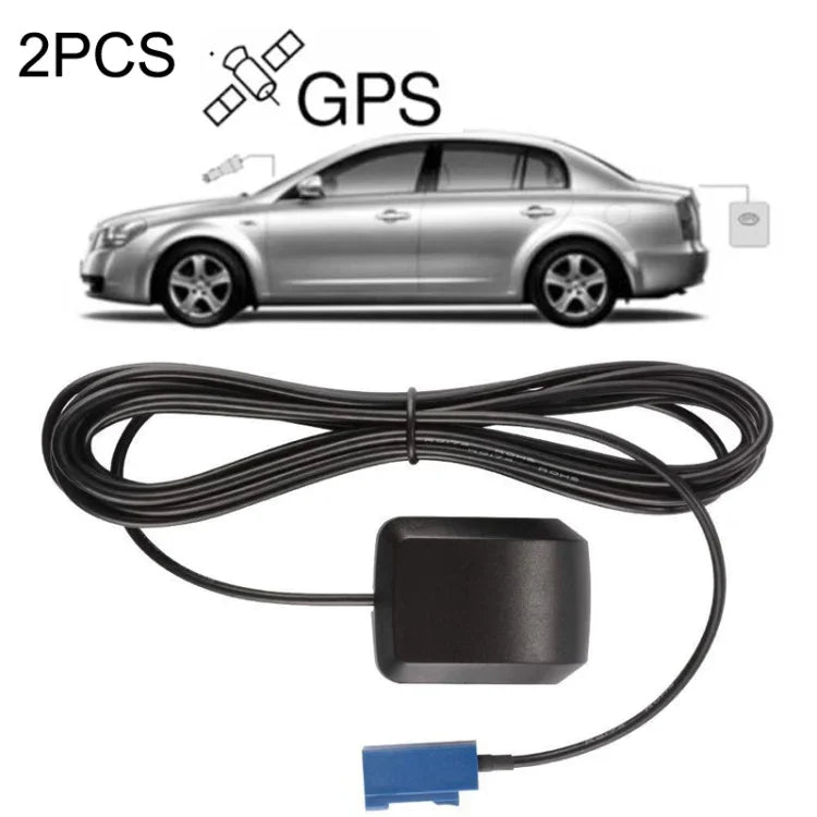 2PCS Car DVD Navigation GPS Satellite Antenna Amplifier FAKRA-C Interface, Plastic Base
