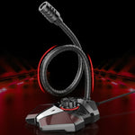 JK Omni-directional Pick-up Microphone Built-in Sound Card  Flexible Gaming Mic, 3.5mm