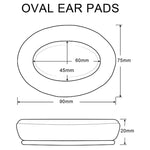 2pcs Headphone Cover Foam Cover for JBL E55BT, Color: Without LR, Black