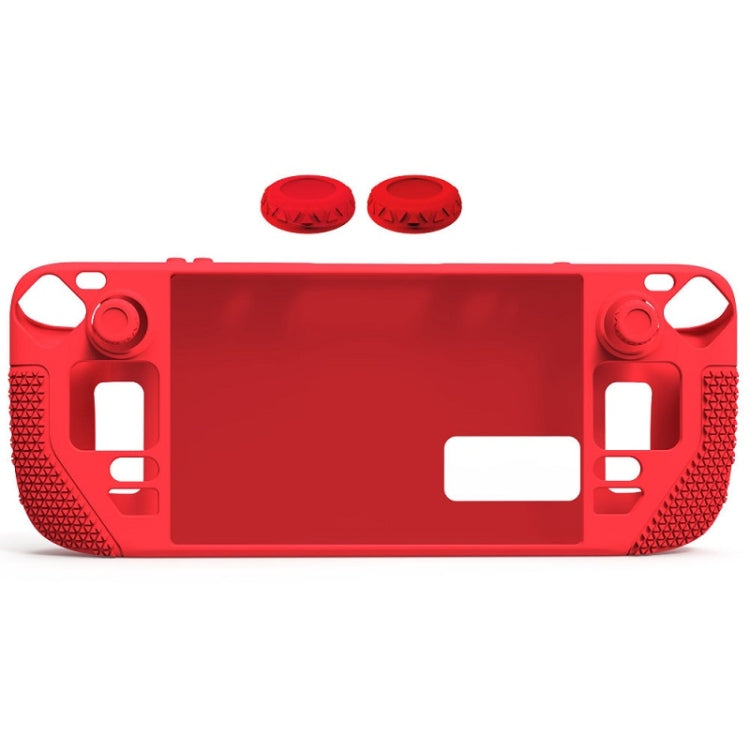 All-Inclusive Silicone Cover With Button Cap For Steam Deck, (Red), (Pink), (Black), (Blue)