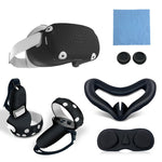 6 PCS/Set For Meta Quest 2 Silicone All-Inclusive Console Controller Cover, White, Blue, Black, Red