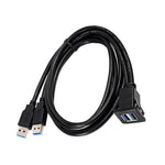 RF-56 Dual-port USB3.0 Waterproof Cable Car Dashboard Audio Extension Line, Cable Length: 1m, Dashboard Audio Extension Line