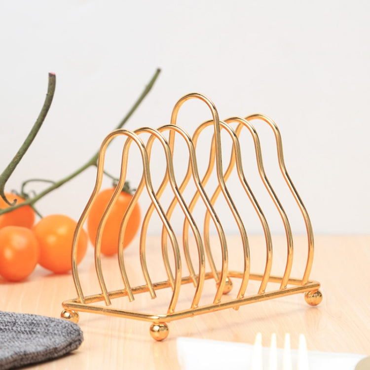2 PCS Home Kitchen Small Bowls Dish Storage Drain Rack, Gold, Silver