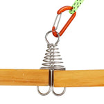 Outdoor Barracks Octopus Buckle Camping Deck Nail Stainless Steel Fixed Tent Rope Buckle, Octopus Buckle