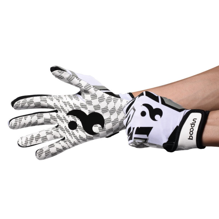 BOODUN C281071G Baseball Rugby Gloves Fitness Sports Anti-Slip Outdoor Hiking Gloves, C281071G White M, C281071G White L, C281071G Red S, C281071G Red M, C281071G Red L, C281071G White S
