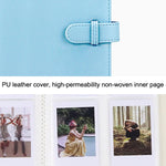 3 Inch PU Leather Retro Photo Album Photo Storage Commemorative Book, White, Pink, Purple, Blue, Black, Brown