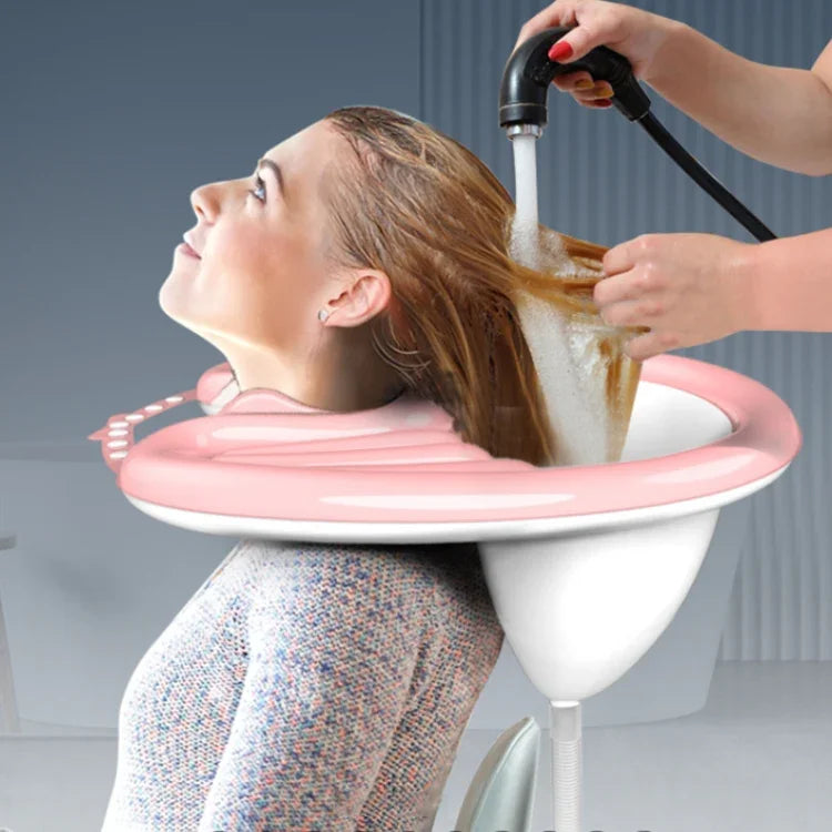 Household Pregnant And Elderly Recline Shampoo Basin Hair Care, Black, Pink, Pink+Drain Pocket, Black+Drain Pocket
