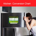 Kitchen Condiment Recipe Conversion Chart Magnetic Waterproof Sticker