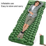 TPU Inflatable Sleeping Pad Camps Outdoor Waterproof Single Travel Cushion, Army Green, Navy)
