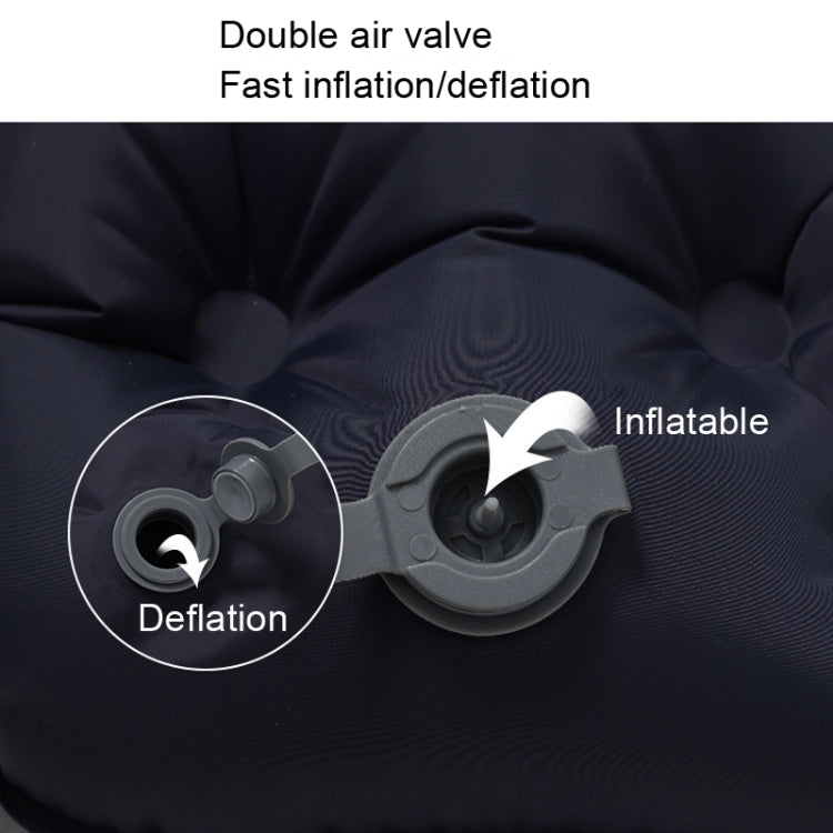 TPU Inflatable Sleeping Pad Camps Outdoor Waterproof Single Travel Cushion, Army Green, Navy)