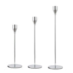 3 PCS / Set Home Decoration Wedding Wrought Iron Candle Holder, Style:, 3 PCS / Set Thick Bottom (Rose Red), 3 PCS / Set Thick Bottom (Silver), 3 PCS / Set Thin Bottom (Black), 3 PCS / Set Thin Bottom (Imitation Gold), 3 PCS / Set Thin Bottom (Silver)