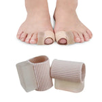 Fiber Viscose Tube Toe Separator Hallux Valgus Corrector, Large (1 Pair), Small (1 Pair)