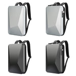 Bopai 61-93318A Hard Shell Waterproof and Expandable Backpack with USB Charging Hole, Spec:, Regular (Silver), Password (Silver), Regular (Black), Password (Black)