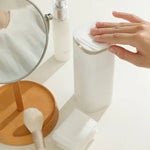 Household Press Lotion Dispenser Storage Bottle, White, Black