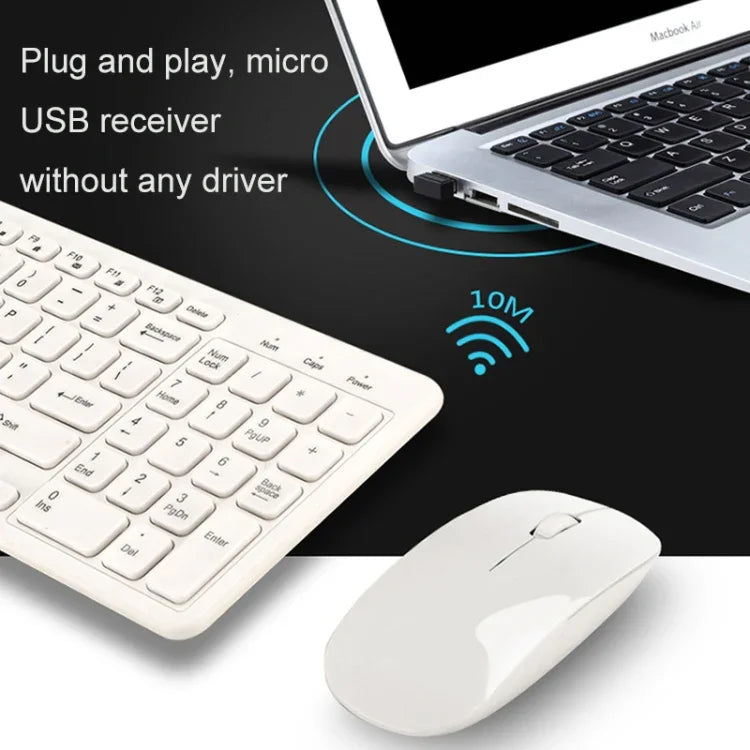 MLD-568 Office Gaming Mute Wireless Mouse Keyboard Set, MLD-568 Black, MLD-568 White, MLD-568 Blue, MLD-568 Pink