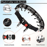 Cloth Tape Paste Detachable Training Stimulation Dog Collar, M 2.5mm x 35cm, L 3.0mm x 50cm, XL 3.5mm x 55cm, XXL 4.0mm x 60cm