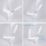 Model Steel Rail Bending Curtain Rail Flexible Guide Set, Size:, 3m White