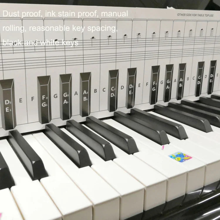 88 Keys Keyboard Piano Practice Paper Comparison Table Fingering Practice Comparison Chart, White