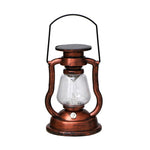 200802 Retro Solar Kerosene Lamp Shape Handheld Lamp Home Decor Flame Lamp, Bronze, Gold, Silver, Rusty, Red