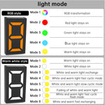 N766B  DIY Solar Number Doorplate Lamp Outdoor Waterproof Wall Lights, N766B (Colorful Light Model), N766B (White Light/Warm Light)