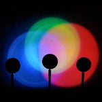Sunset Background Remote Control RGB Floor Ambient Projection Light, Bluetooth APP