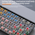ZIYOU LANG K68 68 Keys Bluetooth Wireless Dual Model Mechanical Keyboard, Style:, Red Shaft Version (Shimmering), Green Shaft Version (Gray), Red Shaft Version (Gray)