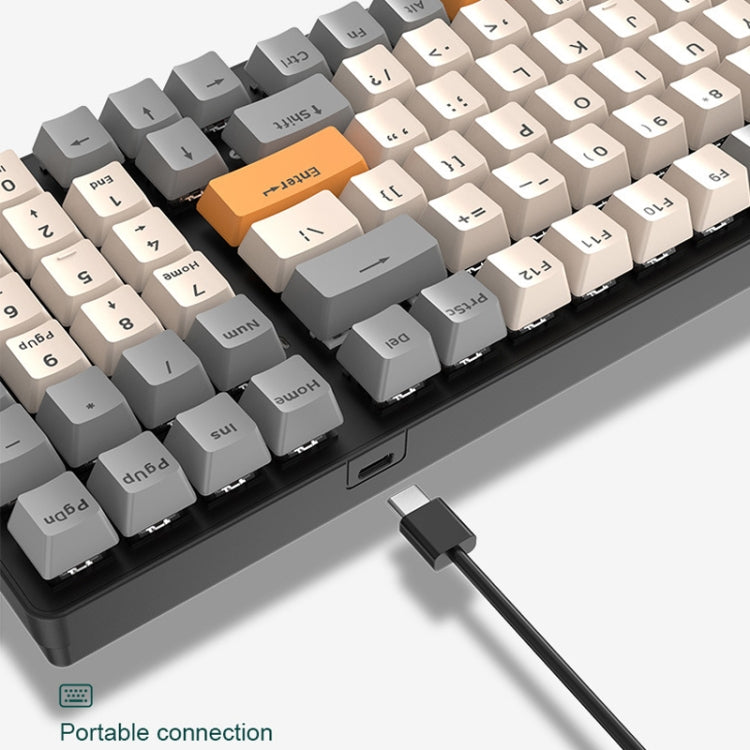 ZIYOU LANG  K3 100 Keys Game Glowing Wired Mechanical Keyboard, Cable Length: 1.5m, Style:, K3 Micro Light Hot Plug Version Red Axis, K3 Water Green Hot Plug Version Green Axis, K3 Micro Light Version Green Axis, K3 Micro Light Version Red Axis        ...