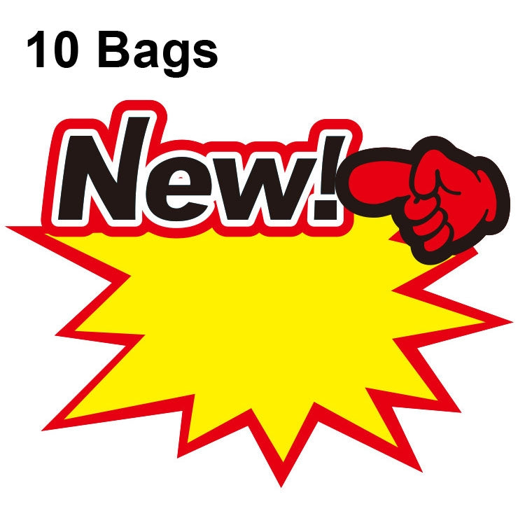 10 bags 25x19cm Explosion Sticker Product Price Tag Supermarket Price Label, WM-001, WM-002, WM-003, WM-005, WM-006, WM-007, WM-008, WM-009, WM-010, WM-011, WM-012, WM-013, XD-511, XD-520, XD-532, XD-537, XD-541, XD-559