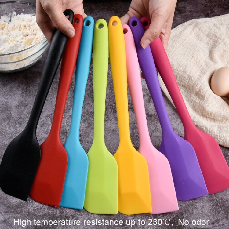 2pcs Large Integrated Silicone Scraper Chocolate Cream Mixing Knife, Large Red, Large Pink, Large Yellow, Large Blue, Large Black, Large Green, Large Purple, Large Orange