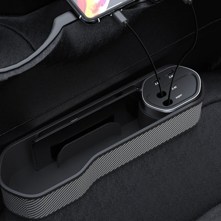 Car Seat Clip Organizer Multifunctional Car Charger, Specification:, Carbon Fiber, Wireless Charge
