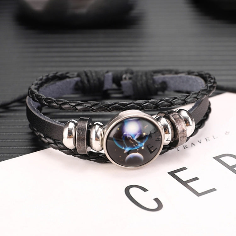 Twelve Constellations Multilayer Beaded Cowhide Bracelet, Style: Virgo Ordinary, Bracelet Leo Ordinary, Bracelet Libra Luminous, Bracelet Capricorn Luminous, Bracelet Scorpio Luminous, Bracelet Pisces Ordinary, Bracelet Cancer Luminous                 ...
