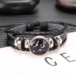 Twelve Constellations Multilayer Beaded Cowhide Bracelet, Style: Virgo Ordinary, Bracelet Leo Ordinary, Bracelet Libra Luminous, Bracelet Capricorn Luminous, Bracelet Scorpio Luminous, Bracelet Pisces Ordinary, Bracelet Cancer Luminous                 ...