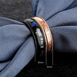 606 Couple Ring Titanium Steel Ring, Size:, Women Style 9