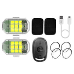 Remote Control LED Car Modified Electric Car Warning Tail Light, 1 Light+1 RC, 2 Light +1 RC